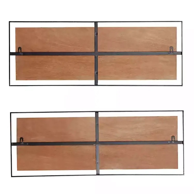 Kirklands Home Wall Plaques|Chevron Wood Wall Plaques, Set of 2 Brown