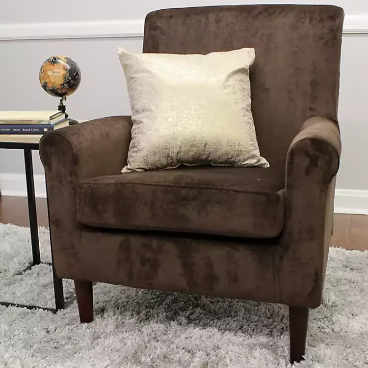 Kirklands Home Accent Chairs|Ellen Rolled Arms Accent Chair Brown