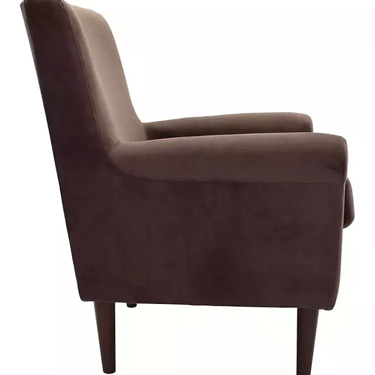 Kirklands Home Accent Chairs|Ellen Rolled Arms Accent Chair Brown