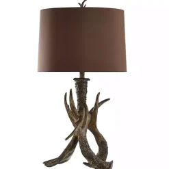 Kirklands Home Table Lamps|Faux Antler Table Lamp Brown