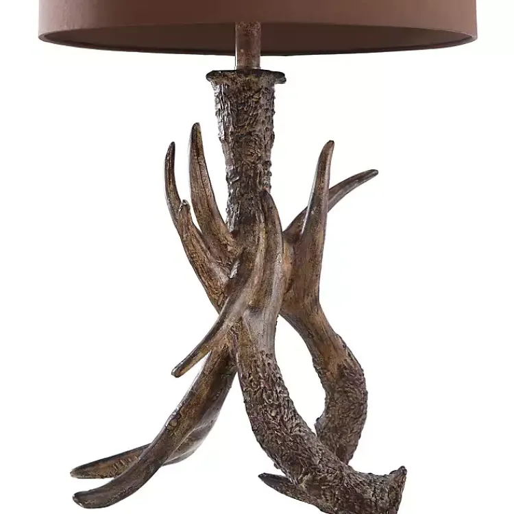 Kirklands Home Table Lamps|Faux Antler Table Lamp Brown