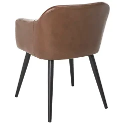 Kirklands Home Accent Chairs|Faux Leather Adalena Accent Chair Brown