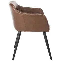 Kirklands Home Accent Chairs|Faux Leather Adalena Accent Chair Brown