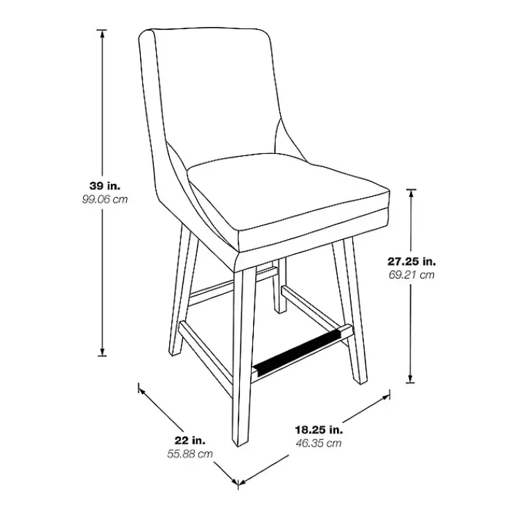 Kirklands Home Bar Stools & Counter Height Stools|Faux Leather Alli Swivel Counter Stool Brown
