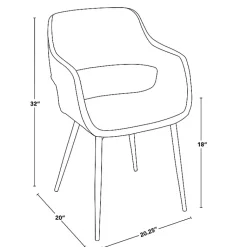 Kirklands Home Dining Chairs|Faux Leather Marge Dining Chairs, Set of 2 Brown