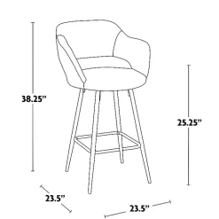 Kirklands Home Bar Stools & Counter Height Stools|Faux Leather Marge Counter Stools, Set of 2 Brown