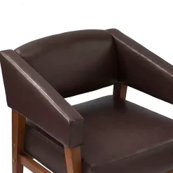 Kirklands Home Accent Chairs|Faux Leather Nicki Accent Chair Brown