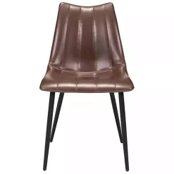 Kirklands Home Dining Chairs|Faux Leather Noreen Dining Chairs, Set of 2 Brown