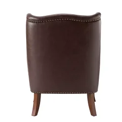 Kirklands Home Accent Chairs|Faux Leather Ophelia Accent Chair Brown