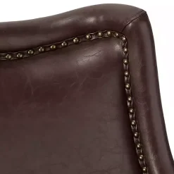 Kirklands Home Accent Chairs|Faux Leather Ophelia Accent Chair Brown