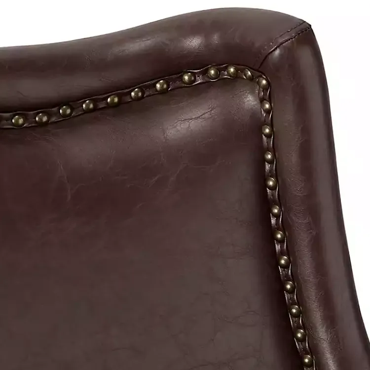 Kirklands Home Accent Chairs|Faux Leather Ophelia Accent Chair Brown