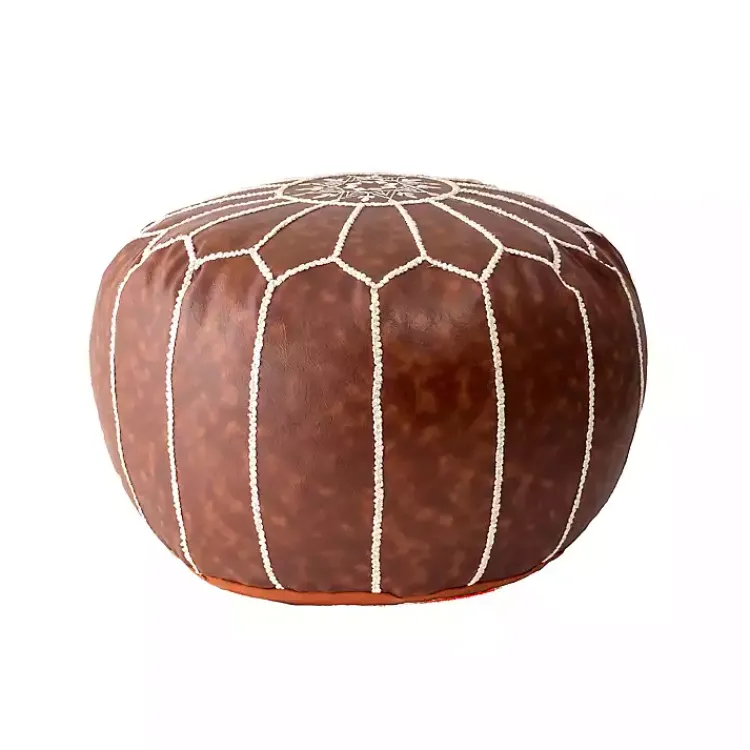 Faux Leather Pouf Poufs & Floor Cushions