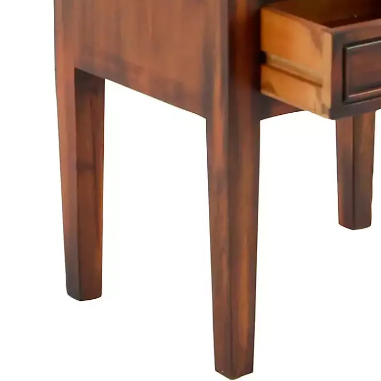 Kirklands Home Accent & End Tables|Fir Wood Tiered Side Table Brown