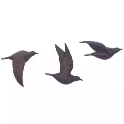 Kirklands Home Wall Plaques|Flying Birds Wall Sculptures, Set of 3 Brown