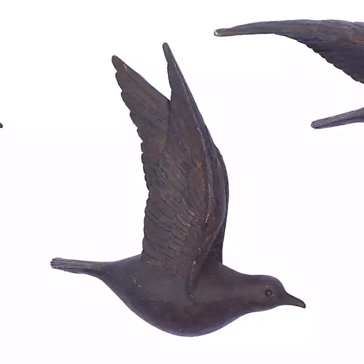 Kirklands Home Wall Plaques|Flying Birds Wall Sculptures, Set of 3 Brown