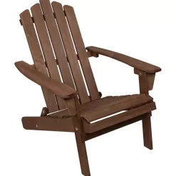 Kirklands Home Outdoor Seating|Folding Outdoor Adirondack Chair Brown
