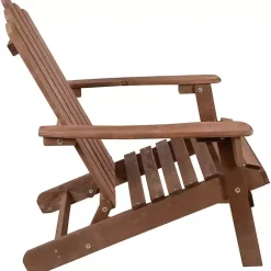 Kirklands Home Outdoor Seating|Folding Outdoor Adirondack Chair Brown
