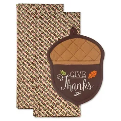 Clearance Give Thanks 3-pc. Potholder & Towel Set Fall