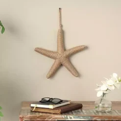 Kirklands Home Wall Plaques|Jute Starfish Wall Plaque Brown