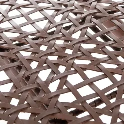 Kirklands Home Accent Chairs|Leather Woven Accent Chair Brown