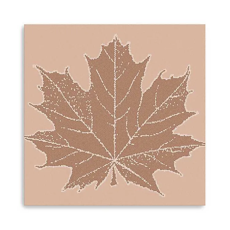 Discount Brown Maple Leaf Giclee Canvas Art Print Fall