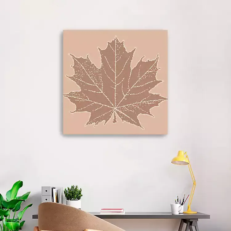 Discount Brown Maple Leaf Giclee Canvas Art Print Fall