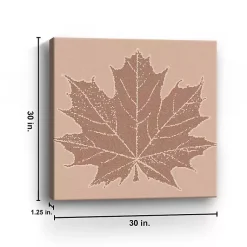 Discount Brown Maple Leaf Giclee Canvas Art Print Fall