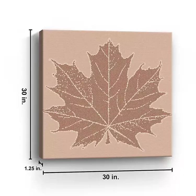 Discount Brown Maple Leaf Giclee Canvas Art Print Fall