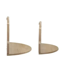 Kirklands Home Shelves|Brown Metal Arched Flower Wall Shelves, Set of 2
