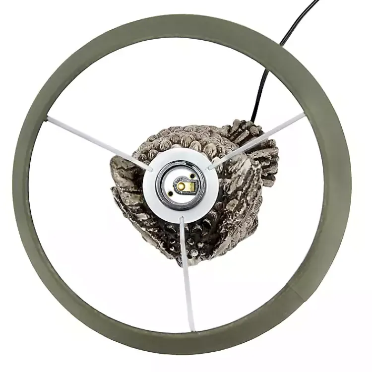 Kirklands Home Table Lamps|Brown Owl and Shade Table Lamp Green