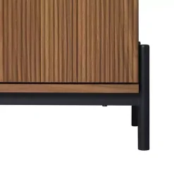 Kirklands Home Dressers & Chests|Reeded 3-Drawer Dresser Brown