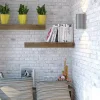 Kirklands Home Shelves|Brown Rustic Floating Wooden Shelf