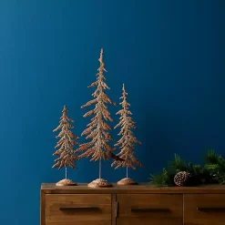 Sale Rustic Metal Cutout Trees, Set of 3 Christmas Decorations