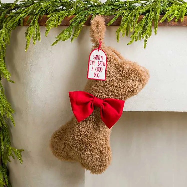 Sherpa Dog Bone Stocking Christmas Stockings & Stocking Holders
