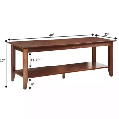 Kirklands Home Coffee Tables|Simple Rectangular Coffee Table Brown