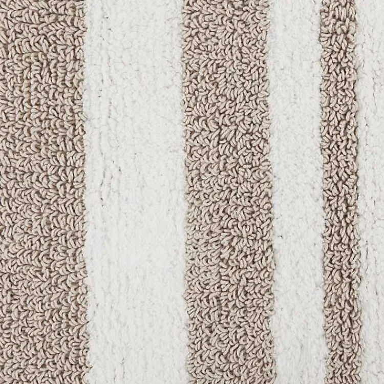 Kirklands Home Bathroom Rugs|Brown Stripe Reversible Bath Runner