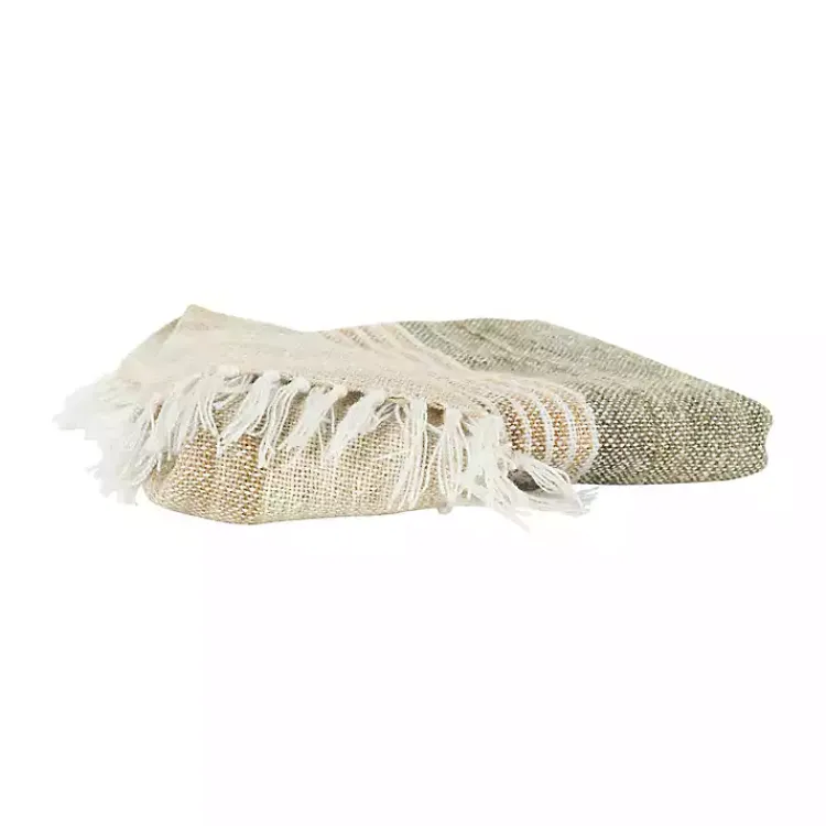 Outlet Stripe Woven Throw Blankets & Throws