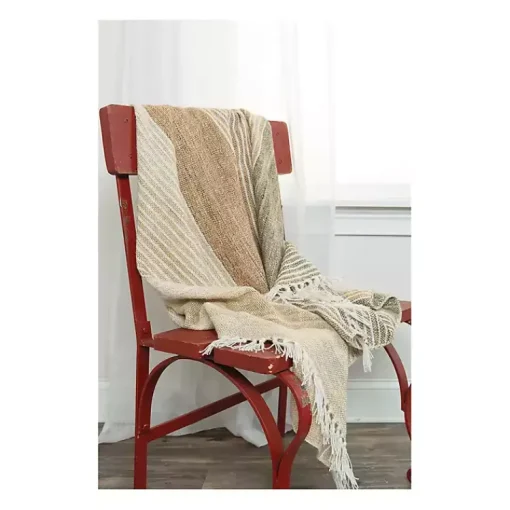 Outlet Stripe Woven Throw Blankets & Throws
