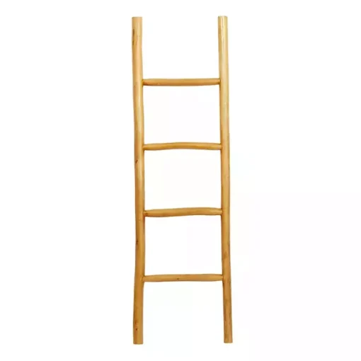 Sale Teak Wood Leaning Ladder Decorative Accents