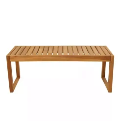 Kirklands Home Outdoor Tables|Teak Wood Slatted Outdoor Coffee Table Brown