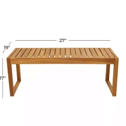 Kirklands Home Outdoor Tables|Teak Wood Slatted Outdoor Coffee Table Brown