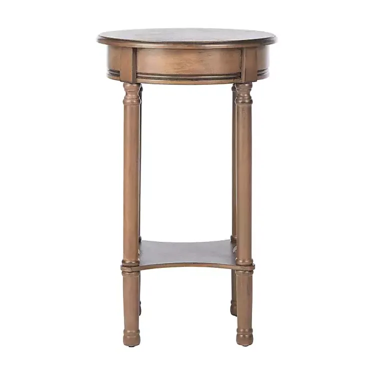 Kirklands Home Accent & End Tables|Tegan Round Accent Table Brown