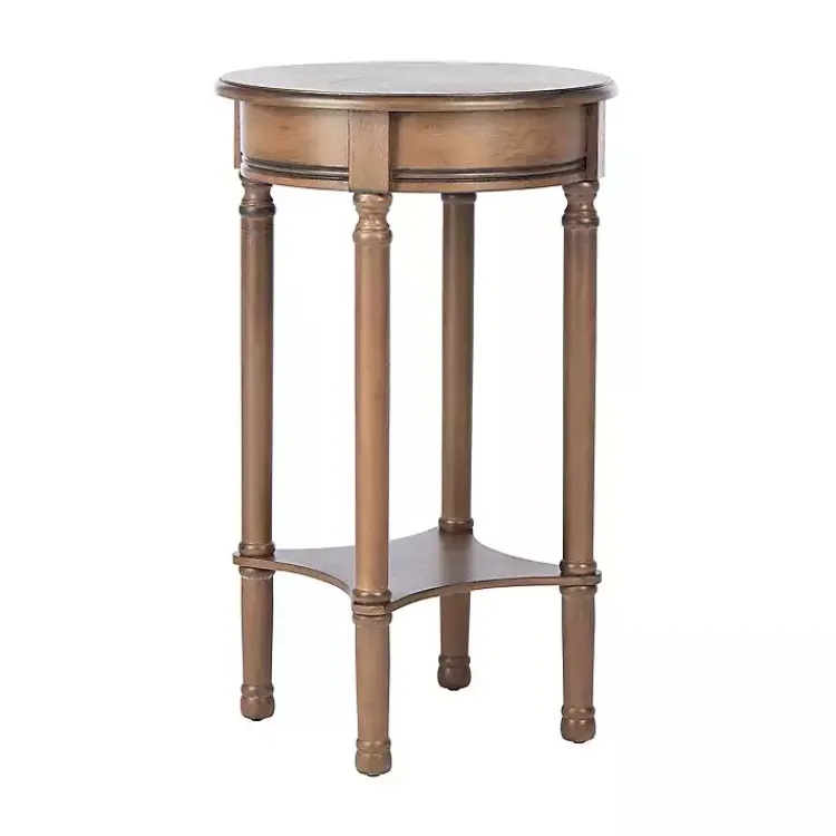 Kirklands Home Accent & End Tables|Tegan Round Accent Table Brown
