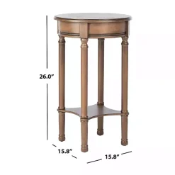 Kirklands Home Accent & End Tables|Tegan Round Accent Table Brown