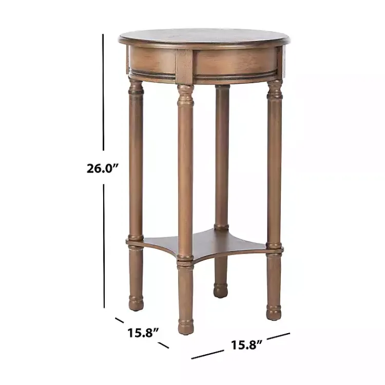Kirklands Home Accent & End Tables|Tegan Round Accent Table Brown