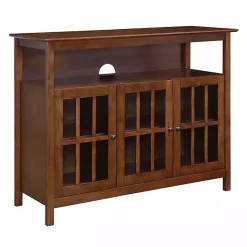Kirklands Home Tv Stands & Media Consoles|Tiered Deluxe Cali Media Cabinet Brown