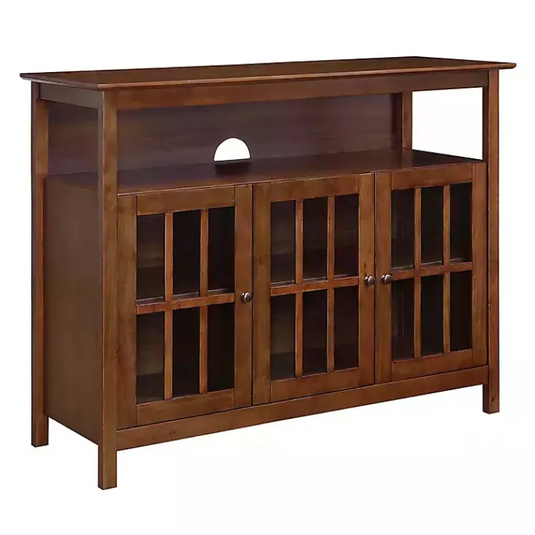 Kirklands Home Tv Stands & Media Consoles|Tiered Deluxe Cali Media Cabinet Brown