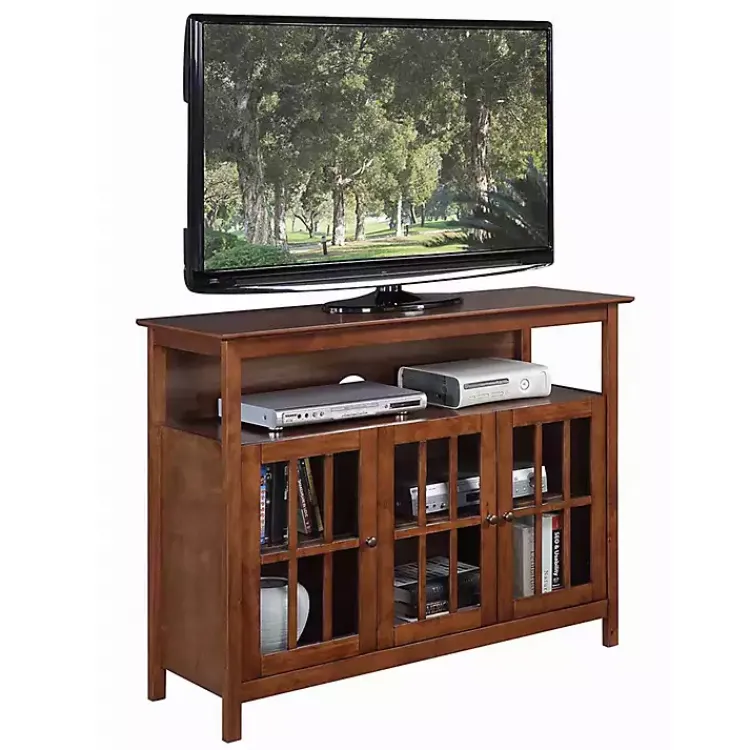 Kirklands Home Tv Stands & Media Consoles|Tiered Deluxe Cali Media Cabinet Brown