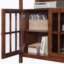 Kirklands Home Tv Stands & Media Consoles|Tiered Deluxe Cali Media Cabinet Brown