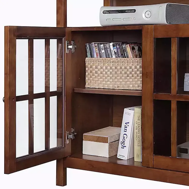 Kirklands Home Tv Stands & Media Consoles|Tiered Deluxe Cali Media Cabinet Brown